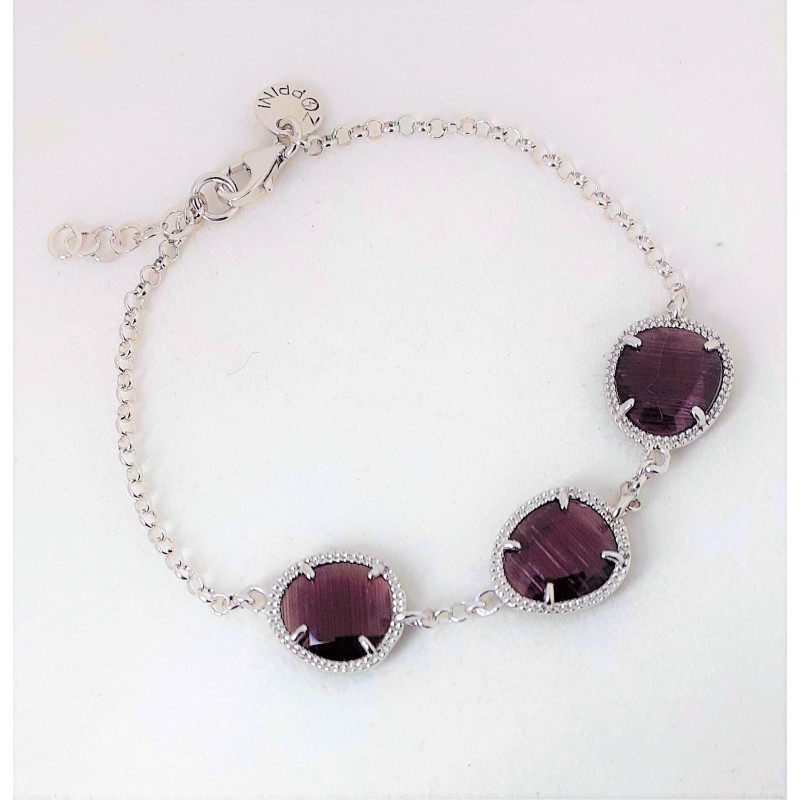 Bracciale Donna Zoppini In Argento Con Pietre Viola H1934_0009