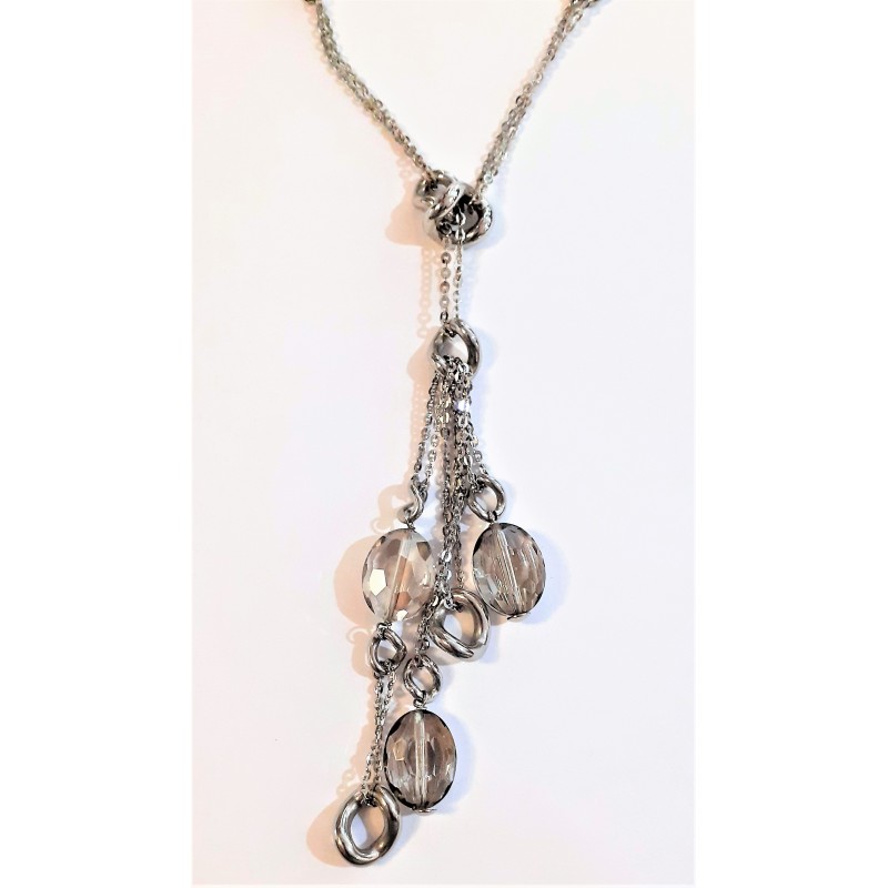Collana Donna Zoppini In Acciaio Con Cristalli Fumé Q1435_0012
