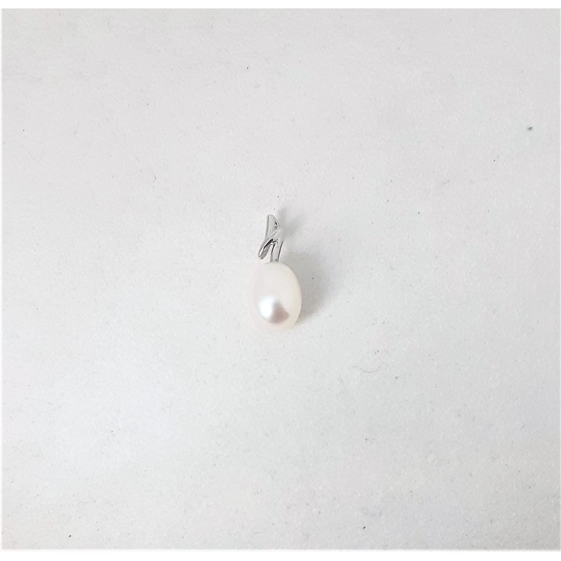Pendente Donna MIKIKO In Oro Bianco Con Perla Ovale MP0317O4FABI070