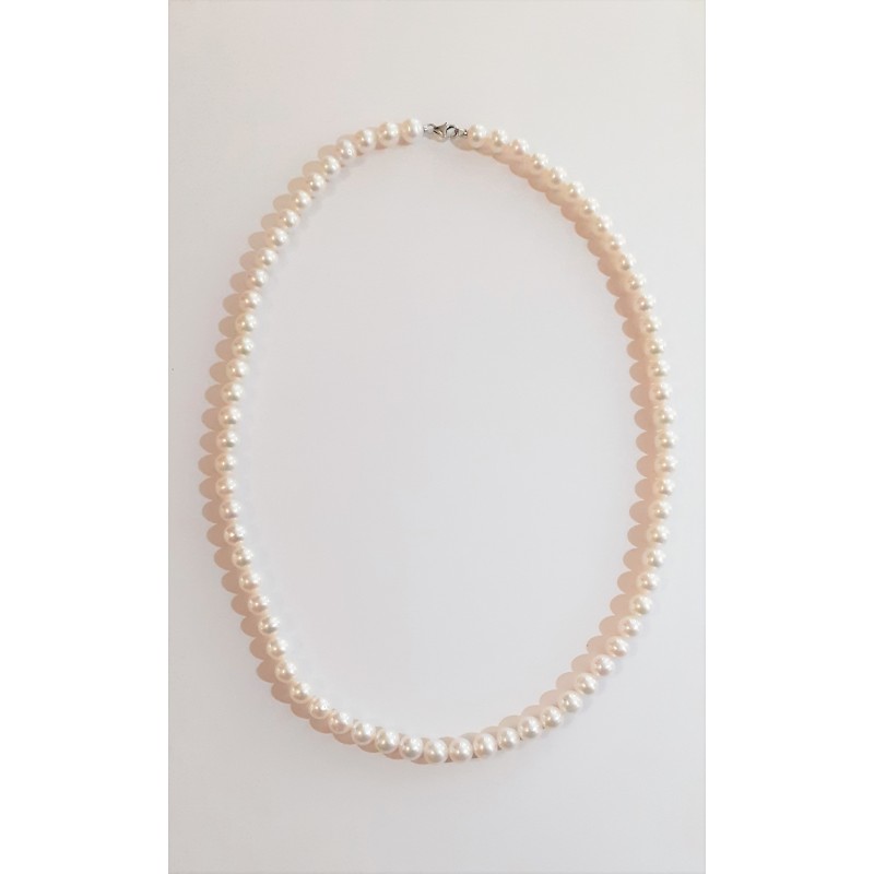 Collana Donna MIKIKO In Perle Di Acqua Dolce Con Chiusura Oro Bianco MFC450O4FCBI060