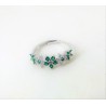 Anello Donna Gioja Argento Con Zirconi Verdi E trasparenti CAN59 V