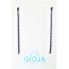 Orecchini Donna Lunghi GIOJA Argento Tipo Tennis Con Zirconi Blu COR46 B