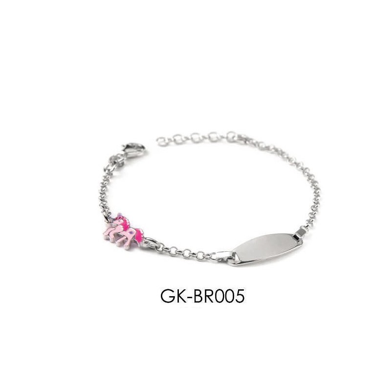 Bracciale Bimba Gisel Kids In Argento 925 Con Unicorno Smaltato GK-BR005