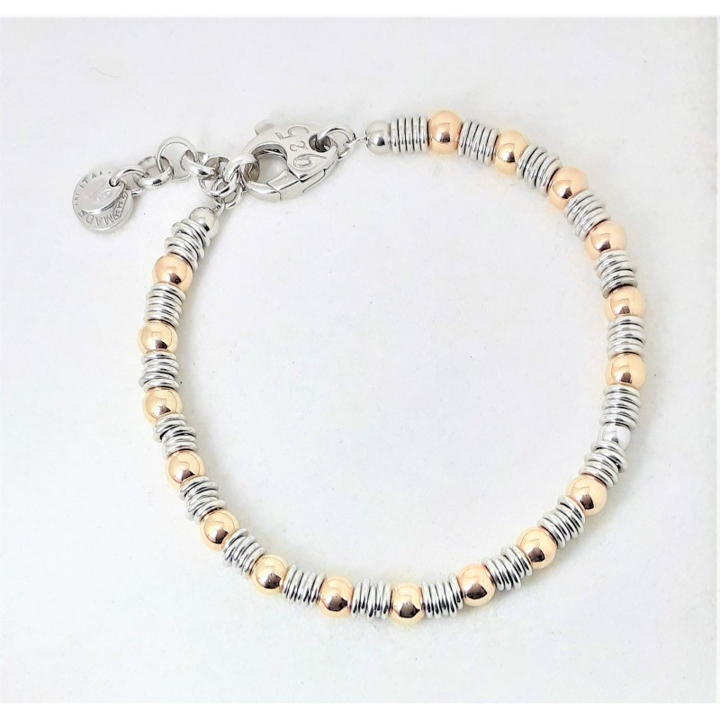 Bracciale Uomo Ananda 925 In Argento Con Sfere Rosé A-BABR501