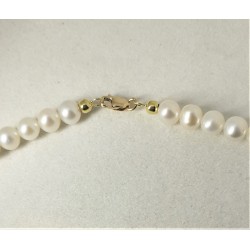 Collana Donna Kioto In Perle Di Acqua Dolce Con Chiusura E Sfere Oro Giallo 1000A/7DISC