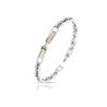 Bracciale Uomo ARKANO In Acciaio Con Pietre Nere E Particolari Rosé BA31NRB