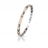 Bracciale Uomo ARKANO In Acciaio Rosé E Nero Con Diamanti Neri ABA014NR