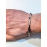 Bracciale Uomo ARKANO In Acciaio Rosé E Nero Con Diamanti Neri ABA014NR
