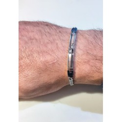 Bracciale Uomo ARKANO BAC26RB In Acciaio Con Piastra Centrale Bicolore