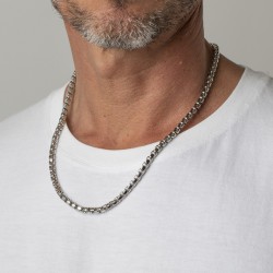 Collana Uomo Lotus Style In Acciaio Maglia Veneziana Grossa LS1931/1/1