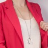 Collana Donna Lotus Style Lunga in Acciaio Con Pendente Ovale LS1672/1/1