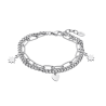 Bracciale Donna Lotus Style In Acciaio A Doppio Filo Con Cuore LS2313/2/1