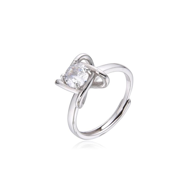 Anello Donna Trova Gioielli Tipo Solitario In Argento Con Zircone 7774