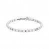 Bracciale Uomo Luca Barra BA1530 In Acciaio Con Cilindri Bianchi