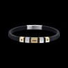 Bracciale Uomo Luca Barra BA1560 In Caucciù Con Elementi In Acciaio