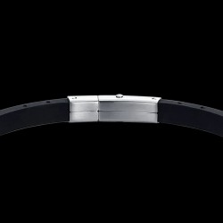 Bracciale Uomo Luca Barra BA1560 In Caucciù Con Elementi In Acciaio