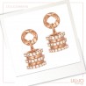 Orecchini pendenti in ottone rosè Liu-Jo LJ829