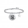 Bracciale Donna Luca Barra BK2496 In Acciaio Con Numero 18