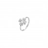 Anello Donna Luca Barra ANK183 In Acciaio Con Quadrifoglio E Strass