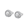 Orecchini Donna Lotus Silver LP3095-4/1 In Argento A Bottone Con Perla