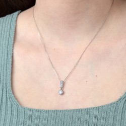 Collana Donna Lotus Silver LP3083-1/1 In Argento Con Pendente Punto Luce