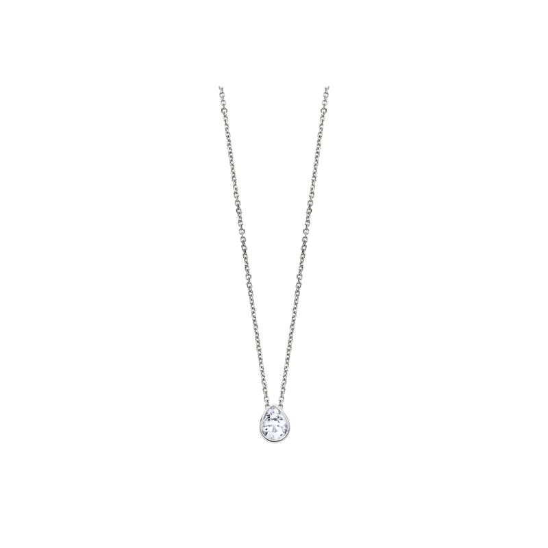 Collana Donna Lotus Silver LP3079-1/1 In Argento Con Punto Luce A Goccia