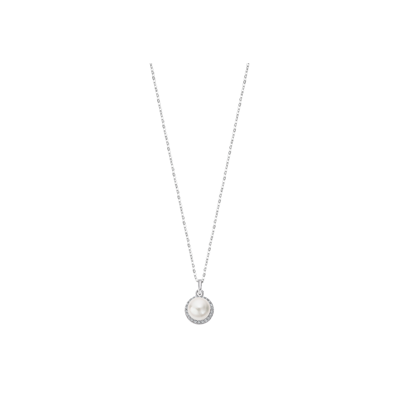 Collana Donna Lotus Silver LP3480-1/1 In Argento Con Perla Bianca