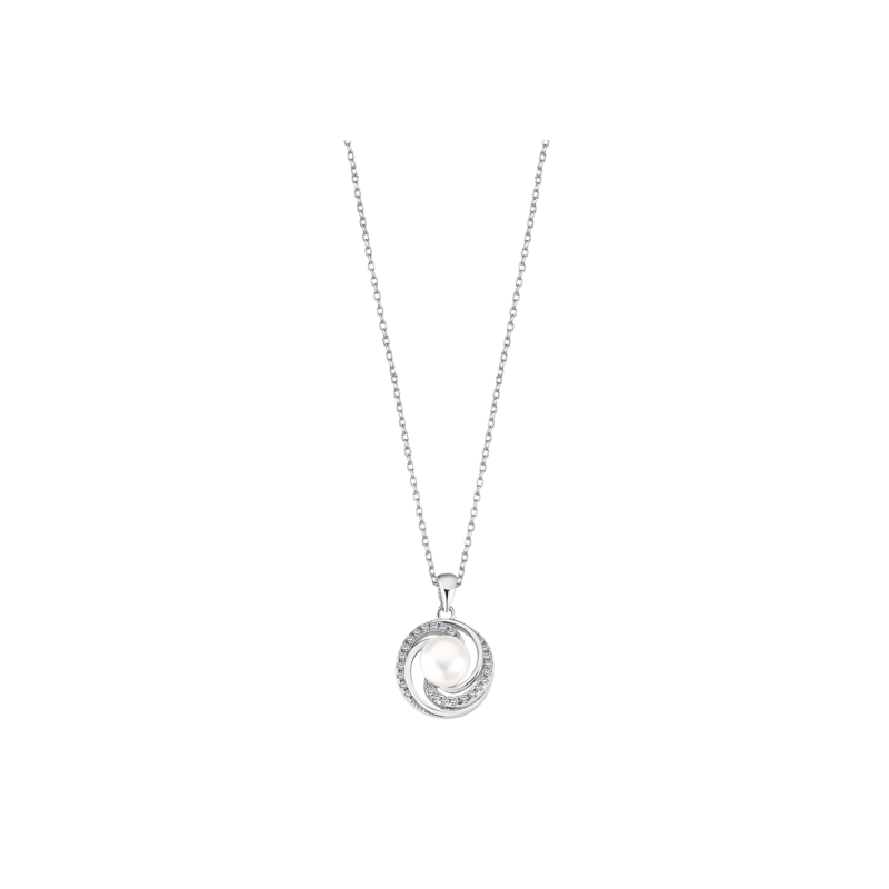 Collana Donna Lotus Silver LP3095-1/1 In Argento Con Perla Bianca