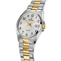 Orologio Uomo Festina F20554/1 Classico In Acciaio Bicolore Argento/Oro