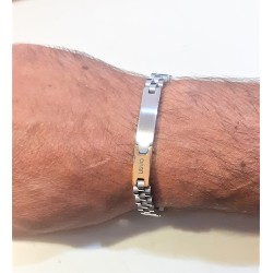 Bracciale Uomo Liu-Jo MLJ298 In Acciaio Con Piastra Centrale