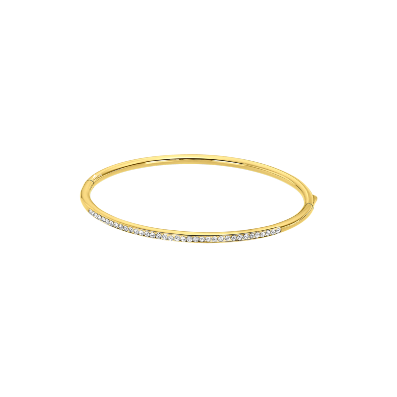 Bracciale Donna Lotus Style LS2111/2/2 In Acciaio Dorato Rigido Con Strass