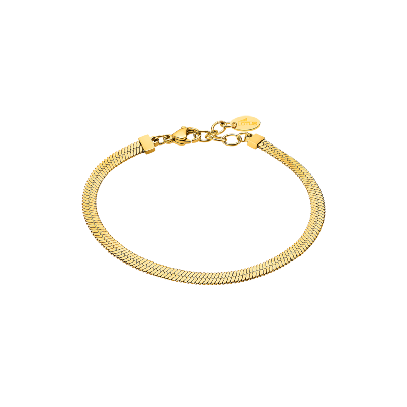 Bracciale Donna Lotus Style LS2317/2/2 In Acciaio Dorato A Maglia Schiacciata