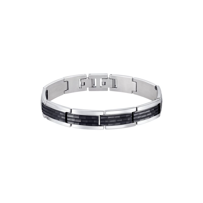 Bracciale Uomo Lotus Style LS2291/2/1 In Acciaio Con Inserti Neri