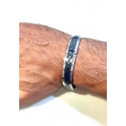 Bracciale Uomo Lotus Style LS2291/2/1 In Acciaio Con Inserti Neri