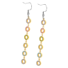 Orecchini Donna Lotus Style LS2318/4/1 Lunghi In Acciaio Dorato Con Strass Multicolore