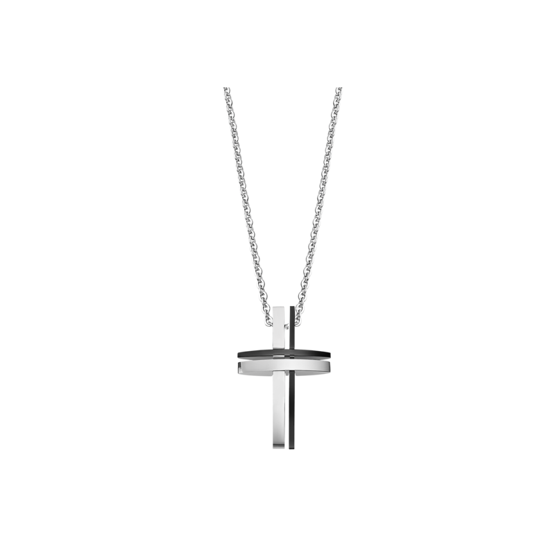 Collana Uomo Lotus Style LS1984/1/1 In Acciaio Con Pendente Croce