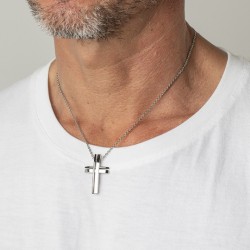 Collana Uomo Lotus Style LS1984/1/1 In Acciaio Con Pendente Croce