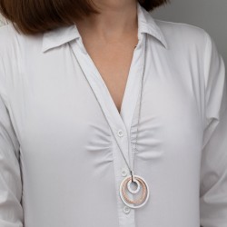 Collana Donna Lotus Style LS2090/1/2 In Acciaio Con Pendente Cerchi