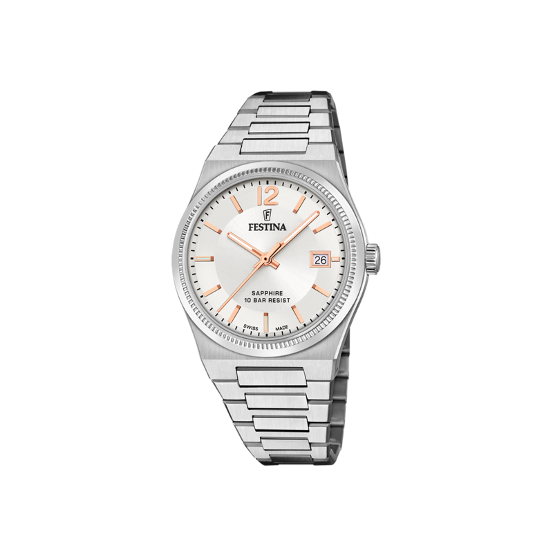 Orologio Donna Festina F20035/2 Solo Tempo In Acciaio Con Vetro Zaffiro