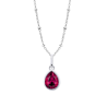 Collana Donna Lotus Silver LP3563-1/3 Con Zircone Fucsia A Goccia