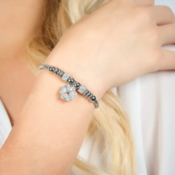 Bracciale Donna Luca Barra BK2335 In Acciaio Con Quadrifoglio