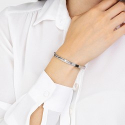 Bracciale Rigido Donna Luca Barra BK2101 Con Scritta "BE HAPPY FEEL GOOD"