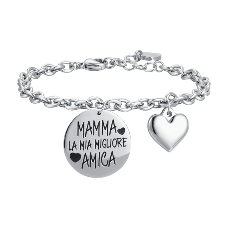 Bracciale Donna Luca Barra BK2268 Con Scritta "MAMMA LA MIA MIGLIORE AMICA"