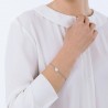 Bracciale Donna Luca Barra BK1495 In Acciaio Con Cuore E Strass