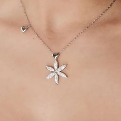 Collana Donna Luca Barra CK1709 In Acciaio Con Fiore Della Vita