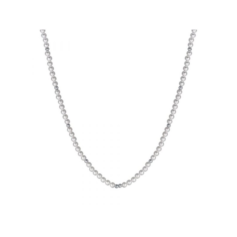 Collana Donna Luca Barra CK1936 In Acciaio Con Perle Sintetiche Bianche