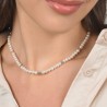 Collana Donna Luca Barra CK1936 In Acciaio Con Perle Sintetiche Bianche