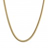 Collana Uomo Luca Barra CL275 In Acciaio Dorato Tipo Coda Di Topo Schiacciata