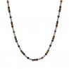 Collana Uomo Luca Barra CL304 In Acciaio Con Sfere Occhio Di Tigre