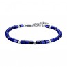 Bracciale Uomo Luca Barra BA1596 In Acciaio Con Elementi Blu